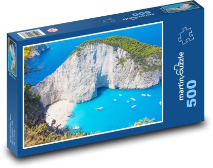 Zakynthos - pláž Navagio - Puzzle 500 dielikov, rozmer 46x30 cm 