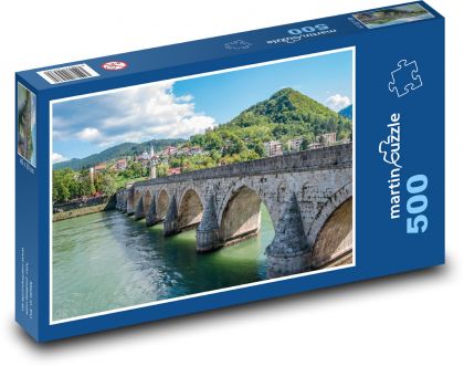 Old stone bridge - Puzzle of 500 pieces, size 46x30 cm 