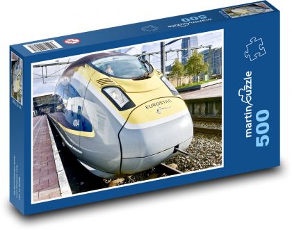 Train - Railway track - Puzzle of 500 pieces, size 46x30 cm 
