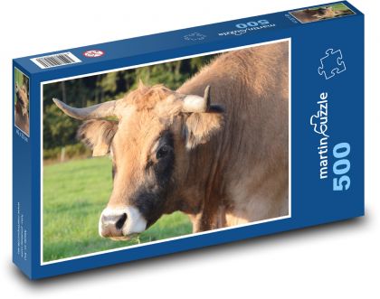 krowa - Puzzle 500 elementów, rozmiar 46x30 cm