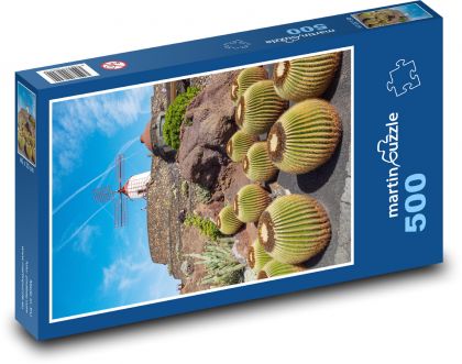 Kaktusy - Lanzarote - Puzzle 500 elementów, rozmiar 46x30 cm