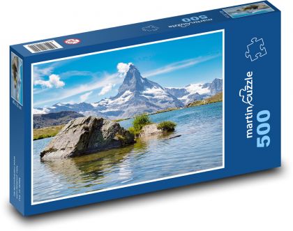 Góry nad jeziorem - Puzzle 500 elementów, rozmiar 46x30 cm