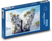 Skály na ostrově Puzzle 500 dílků - 46 x 30 cm