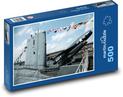 Okręt podwodny - Puzzle 500 elementów, rozmiar 46x30 cm