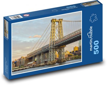 New York - Brooklynský most - Puzzle 500 dielikov, rozmer 46x30 cm 
