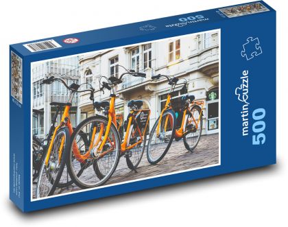 Fahrräder auf der Straße - Puzzle - 500 Teile