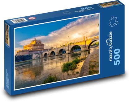 Rome - Angel Bridge - Puzzle of 500 pieces, size 46x30 cm 