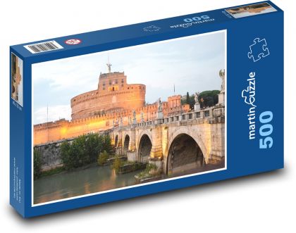 Kostol Sant  ´Angelo Rím - Taliansko - Puzzle 500 dielikov, rozmer 46x30 cm 