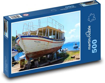 Loď - Grécko - Puzzle 500 dielikov, rozmer 46x30 cm 