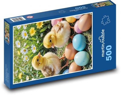 Veľkonočné vajíčka Kurčatá - Puzzle 500 dielikov, rozmer 46x30 cm 