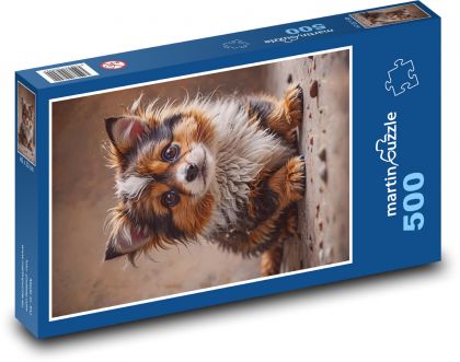Pes - šteňa - Puzzle 500 dielikov, rozmer 46x30 cm 
