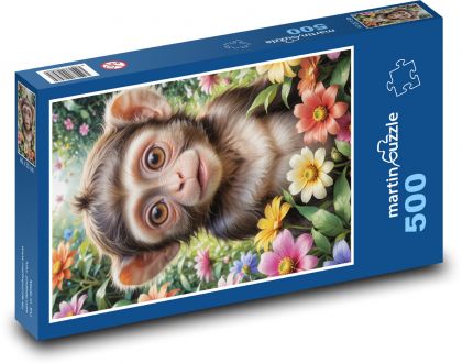 Monkey - Puzzle of 500 pieces, size 46x30 cm 