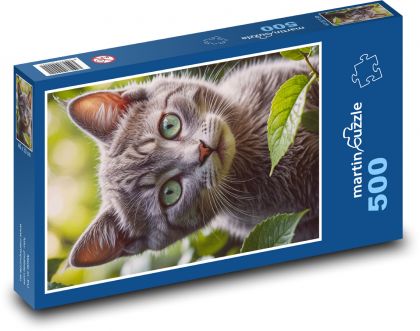 Kot - Puzzle 500 elementów, rozmiar 46x30 cm