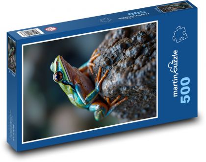 Frosch auf einem Stein - Puzzle - 500 Teile