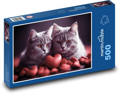Mačky - Puzzle 500 dielikov, rozmer 46x30 cm 