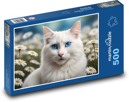 Weiße Katze - Puzzle - 500 Teile