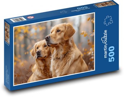 Psy v lese - Puzzle 500 dielikov, rozmer 46x30 cm 