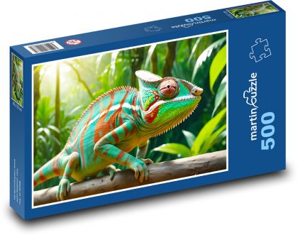 Chameleón - ještěrka - puzzle 500 dílků