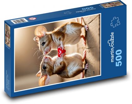 Verliebte Frösche - Puzzle - 500 Teile