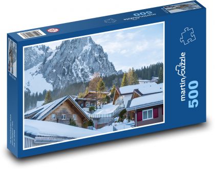 Zasnežená krajina - Puzzle 500 dielikov, rozmer 46x30 cm 