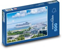 Port - statek Puzzle 500 elementów - 46x30 cm
