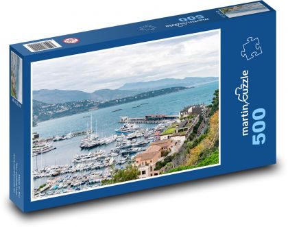 Monako - port - Puzzle 500 elementów, rozmiar 46x30 cm