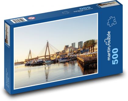 Most - port - Puzzle 500 elementów, rozmiar 46x30 cm