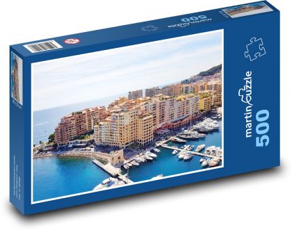 Monako - port morski - Puzzle 500 elementów, rozmiar 46x30 cm