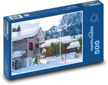 Snowy Village Puzzle of 500 pieces - 46 x 30 cm 