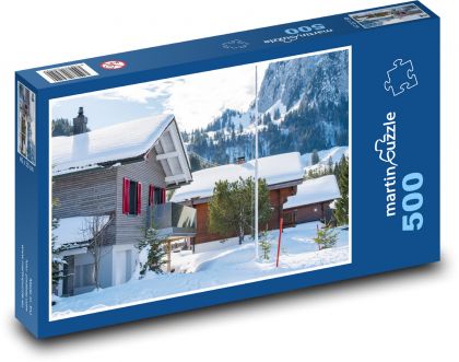 Snowy Village - Puzzle of 500 pieces, size 46x30 cm 