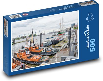 Hamburg Harbour - Puzzle of 500 pieces, size 46x30 cm 