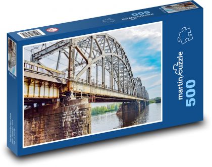 Most - Riga, Lotyšsko - Puzzle 500 dielikov, rozmer 46x30 cm 