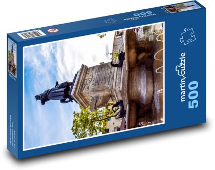 Le grau du Roi Fountain - France - Puzzle of 500 pieces, size 46x30 cm 