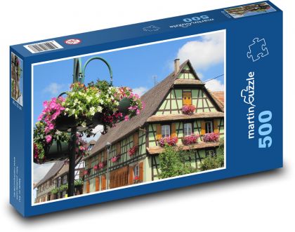 House in France - Puzzle of 500 pieces, size 46x30 cm 