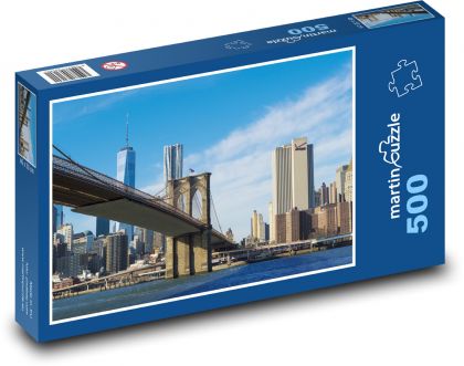 Brooklyn Bridge - Manhattan - Puzzle 500 dielikov, rozmer 46x30 cm 