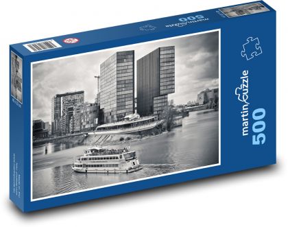 Město Düsseldorf - loď - puzzle 500 dílků