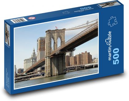 Brooklyn Bridge - Manhattan - Puzzle of 500 pieces, size 46x30 cm 