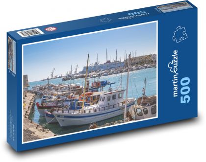 Prístav - lode - Puzzle 500 dielikov, rozmer 46x30 cm 