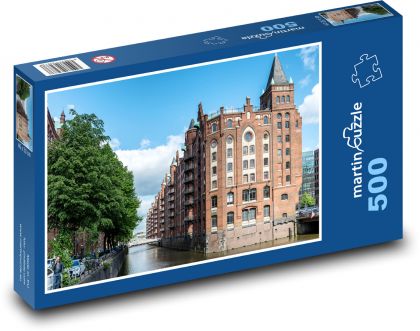 Speicherstadt - Germany - Puzzle of 500 pieces, size 46x30 cm 