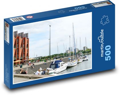 Jachty v prístave - Puzzle 500 dielikov, rozmer 46x30 cm 