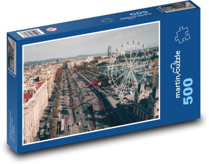 Barcelona, Spain - Puzzle of 500 pieces, size 46x30 cm 