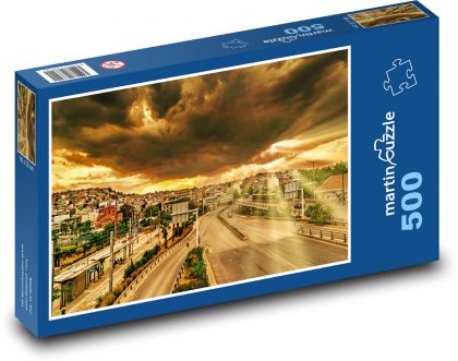 Západ slunce - Řecko - puzzle 500 dílků