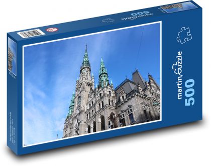 Republika Czeska - Ratusz - Puzzle 500 elementów, rozmiar 46x30 cm