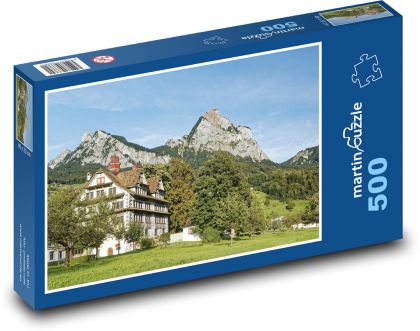 Switzerland - country house - Puzzle of 500 pieces, size 46x30 cm 
