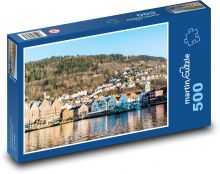 Bergen - prístav Puzzle 500 dielikov - 46 x 30 cm 