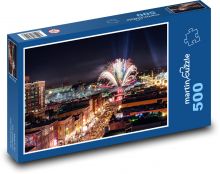 Nashville - Tennesse, ohňostroj Puzzle 500 dílků - 46 x 30 cm
