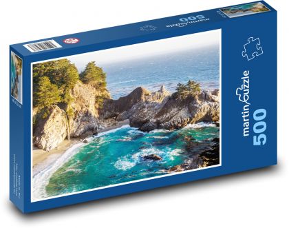 Skała na brzegu - Puzzle 500 elementów, rozmiar 46x30 cm