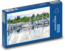 Łódź - port Puzzle 500 elementów - 46x30 cm