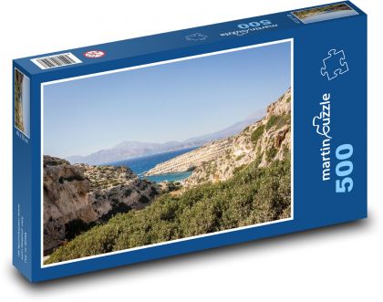 Matala - Greece - Puzzle of 500 pieces, size 46x30 cm 