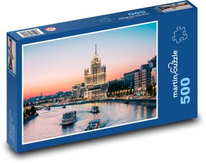 Sunset - Moscow - Puzzle of 500 pieces, size 46x30 cm 